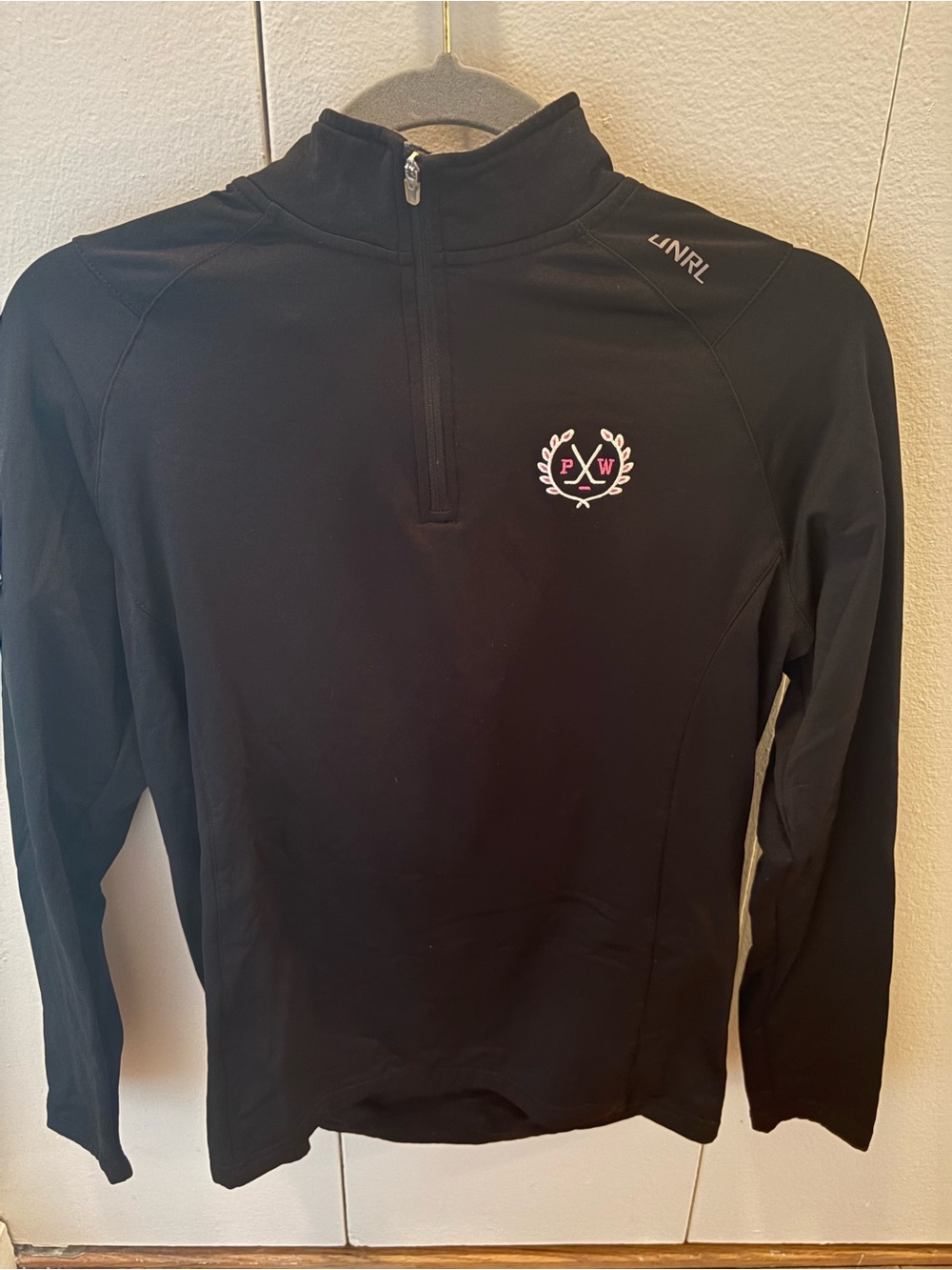 Barstool Pink Whitney Men’s Black Half-Zip up UNRL